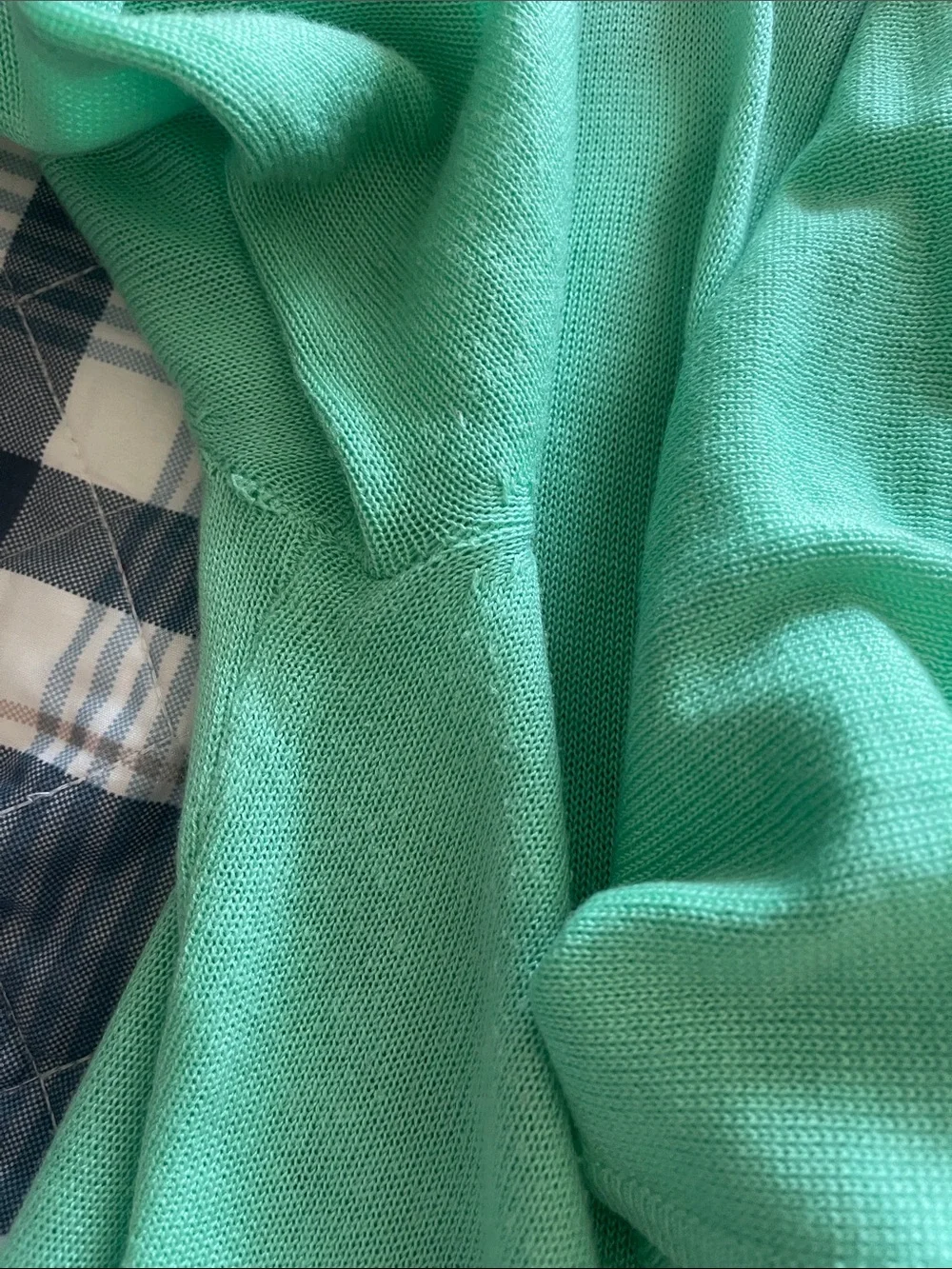 New York & Company Mint Open-Front Draped Cardigan